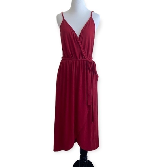 aster Dresses & Skirts - Aster large red‎ faux wrap dress
